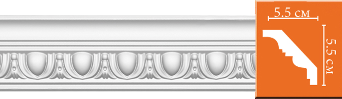Плинтус потолочный с рисунком A017