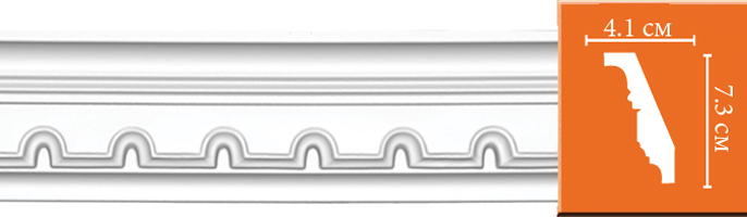 Плинтус потолочный с рисунком A049F гибкий